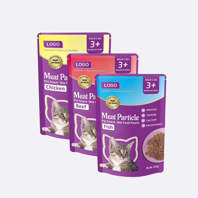 Manufacturer Custom Various Flavors Meat Particle Pet Treat Cat Wet Food Pouch
